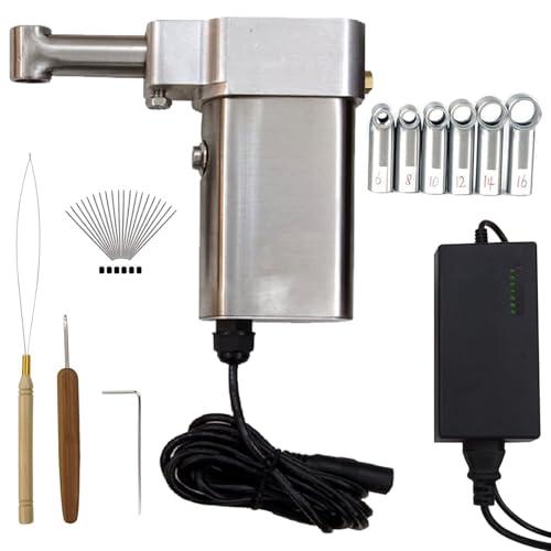 MFYDPP Instant Dreadlock Machine,Portable Dreadlock Maker Crochet Machine,Automatic Dreadlock Machine,with 6/8/10/12/14/16mm (6*Braid Heads)