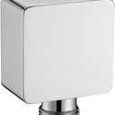 Wall Supply Elbow for Handshower, Brass Square Wall Mount Shower Hose Connectorm1/2"for Handheld Hand Shower-Chrome