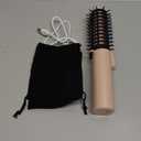 Youbella Cordless Hair Curling Iron Brush, Portable Travel Hair Curler, Mini 1.5 Heated Round Brush, 3-in-1 USB Rechargeable Straightening Wand for Styling & Smoothing, 200 Million Ionic Care, Pink