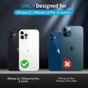 3 x for iPhone 12 Phone Case, Shockproof for iPhone 12 Pro Case, Military Grade Drop Protection, Protective Hard Back Slim Translucent Case, Sierra Blue