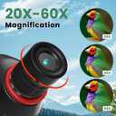 Gosky 20-6085 Spotting Scope with Tripod - Phone Adapter, Dual Focusing Spotter Scope for Bird Watching, Wildlife Scenery (Black)