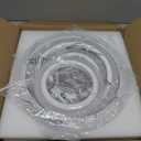 Shine LUEST 60W Modern LED Ceiling Light Fixture, Dimmable LED Chandelier Flush Mount Ceiling Lights Remote Control 6 Acrylic Ring Ceiling Lamp Fixture for Living Room Dining Room Bedroom, 7640LM