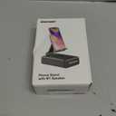 Cell Phone Stand with Wireless Bluetooth Speaker and Anti-Slip Base HD Surround Sound Perfect for Home and Outdoors with Bluetooth Speaker for Desk Compatible with iPhone/ipad/Samsung Galaxy (Black)