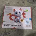 Piegricdiat 2 in 1 Wooden Cat Hammock, Comfortable and Breathable Hanging Cat Bed with Soft Mattress and Pillow，Suitable for Cats or Small dogs