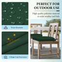 Wellsin Outdoor Chair Cushions for Patio Furniture, 3-Year Color Fastness Patio Chair Cushions Set of 4, Water Resistant Round Corner Outdoor Seat Cushions 17"X16"X2", Forest Green