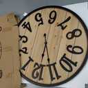 Large Wall Clock 30IN, Silent Metal Wood Style Wall Clocks Battery Operated for Living Room Decor, Farmhouse Big wall Clock, Outdoor