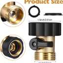Tudomro 8 Pack Garden Hose Shut Off Valve Durable Heavy 3/4 Brass Shut Off Valve for Garden Hose with Extra Pressure Washer Water for Household Cleaning
