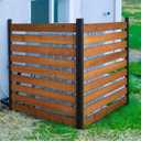 Kryonix 42" H x 38" W No Dig Privacy Fence,2 Panels Pine Wood Outdoor Privacy Screen for Pool Equipment Enclosure,Patio Fence, Air Conditioner Fence,Trash Can Fence