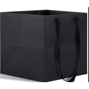 HUAPRINT Kraft Paper Bags Black 12"×12"×12"