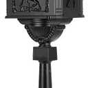 ZOTORUN Curbside Mail Manager Rustproof Cast Aluminum Locking Security and Post Mount Mailbox, Large, Black