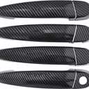 NewYall Carbon Fiber ABS Exterior Door Handle Cover Set for BMW 118i 120i 320i 323i X1 X3 X5 X6 328i 335i 435i 440i Front Rear Left Right Side