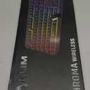 KLIM Chroma Wireless Keyboard  RGB Backlit Gaming, Rechargeable Battery, PC Keyboard, Durable & Water-Resistant, Compatible with PS4, PS5 & Mac - Black