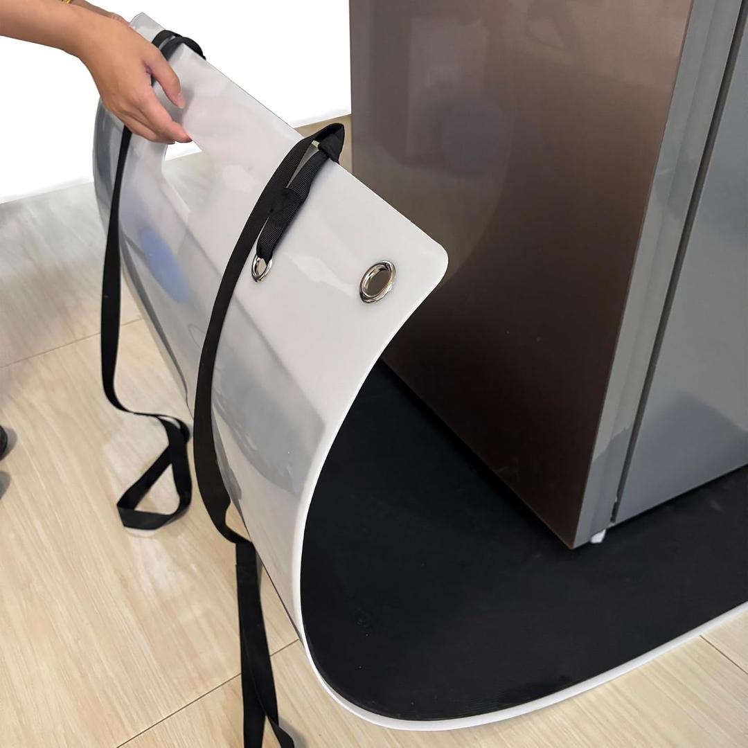 Oversized Large Appliance Slider with Pull Strap,Furniture Moving Slides for Floor Protection Premium Moving Mat for Tile Carpet and Hardwood Floor (49" X 30" Black)