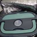 SOHIDA Electric Lunch Box Food Heater, 80W Portable Warmer for Car Truck Work with 304 Stainless Steel Container, 12V/24V/110V Green Heated Lunch Box Suitable for Ideal Driver/Work/Gift