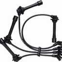 Set of 4 PCS Spark Plugs Wire Set 9160 0000-18-121A RCRC-ZE21 671-4220 Compatible with 1990-2000 Mazda Miata L4 1.8L