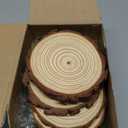 Nuanchu 7 Pack Wood Table Centerpieces with Rustic Wood Slices and Artificial Fake Green Moss for Wooden Fairy Wedding Woodland Table Decor Ideal DIY Crafts (4. 7-5. 5'')