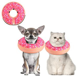 Supet Inflatable Dog Cone Collar for Small Dogs Puppies Cats, Soft Dog Cone Alternative After Surgery for Puppies Cats to Stop Licking