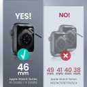 i-Blason for Apple Watch Series 11 band 10 band 46mm with 2 Cases [Built-in Tempered Glass Screen Protector], Sports Adjustable Silicone iWatch Band for Apple Watch Series 11 Series 10 [46mm], Black