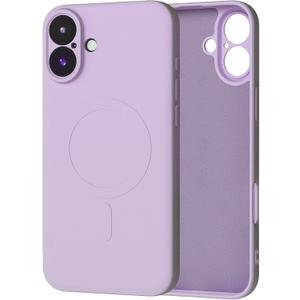 for iPhone 16 Plus Case, Compatible with MagSafe, Soft Silicone Protective Phone Case for iPhone 16 Plus Case 6.7"-Purple