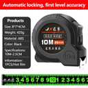 Retractable Measuring Tape, Self-Locking Tape Measurer 5m/7.5m/10m Ruler Clear Scale, Measuring Tool Anti-Rust Accurate Measure Tape For Carpenters Professional Handypersons
(10m, 25mm)