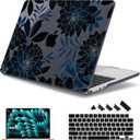 May Chen for M5 MacBook Air 13.6 Inch Case 2026 2025 2024-2022 Release M5 A3449 M4 A3240 M3 A3113 M2 A2681, Plastic Hard Shell Case for MacBook Air 13.6" with Retina Display, Luxury Dahlia
