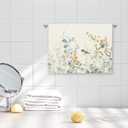 Spring Floral Blue Bird Kitchen Towels Set of 2, Farmhouse Wildflower Spring Dish Tea Towels for Kitchen Decor, Rustic Flower Hand Towels for Bathroom Decor, 16x24 Inch