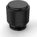 Asidrama 10 Pack Matte Black Kitchen Cabinet Knobs - Knurled Dresser Drawer Cabinet Hardware Zinc Knobs for Dresser Drawers (Single Hole Knob)