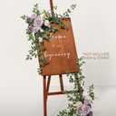 Ling's moment 2pcs Wedding Flowers Garland Artificial Floral Swag Arch Decorations Greenery Arrangements Lilac & Gold Ceremony Reception Garden Easel Wall Home Entryway Outdoor NOT Include Sign