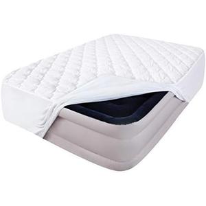 King Size Air Mattress Cover, Thick Quilted Mattress Topper King, Super Soft Breathable and Noiseless Down Alternative Fiber Pillow Top Mattress Pad with Deep Pocket Fits Up to 23 Inch Mattress