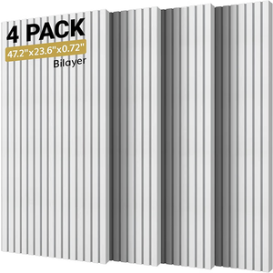 TONOR Wood Wall Panels for Interior Wall Decor, 4 Pack 47.2" x 23.6"(31ft) Wood Slat Acoustic Panels, Soundproof Wall Panels for Noise Cancelling and Decoration, Living Room, Bedroom, Office, Oak