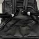 MASINTOR 15.6 inch PU Leather Laptop Backpack Purse for Women, Large College Casual Backpack Travel Bag Black