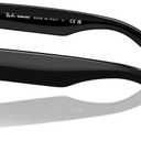 Ray-Ban Unisex Sunglasses Black On Gold Frame, Clear/Blue Lenses, 50MM (Black)