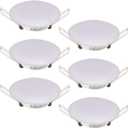 12 Volt RV Interior Light Recessed Mount - 6Packs, 3Inch RV Puck Light, 4W 4000K Cool White, for RV Trailer Camper Motorhome Van Boat Yacht