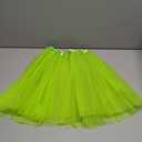 Women Teen Adult Classic Elastic 3 4 5 Layered Tulle Tutu Skirt Costume Bottom (One Size, 3Layer-LightGreen)