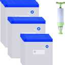 Sous Vide Bags 22 Pack Reusable Vacuum Food Storage Bags Kit, with 3 Sizes Vacuum Food Bags,1 Hand Pump, 4 Sealing Clips for Food Storage and Sous Vide Cooking