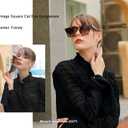 FEISEDY Vintage Square Cat Eye Sunglasses Women Trendy Cateye Sunglasses B2473