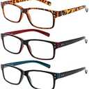 NORPERWIS Reading Glasses 5 Pairs Quality Readers Spring Hinge Glasses for Reading for Men and Women (5 Pack Mix Color +2.00)