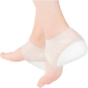 Exceart Heel Cup Insoles Half Height Increase Insoles Invisible Silicone Shoe Lift Heel Pads 2.5CM Men Women (for Size 40-46)