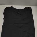 PALINDA Women's Short Sleeve Scoop Neck Fitted Shirts Basic Casual Stretchy T Shirt Workout Tops (Large, Black)