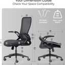 Tervo Model U Folding Office Chair Ergonomic Mesh Computer Chair for Small Room Adults Kids, One Size