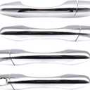 Set of 4 Chrome Exterior Door Handles w/Cover for Kia Sorento 2016-2020, Replaces 82651C5010 82651-C5010 83652-C5010 - wo/Smart Key Entry (4 Pcs Front & Rear)