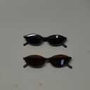 Retro Oval Sunglasses for Women Chic Cat Eye 90s Sunnies Lightweight Narrow Shades Trendy UV protection Sun Glasses