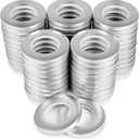50 Pack Curtain Grommet 1-9/16 Inner Diameter 40mm Inner Plastic Ring Can Make Curtain Grommet Kit A Bit Quieter On The Rod for Window Shower Drapery,Living Room(Matte Silver)