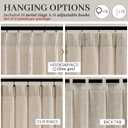 Pinch Pleat Semi Sheer Curtains 84 Inches Long for Bedroom,Elegant Natural Beige Faux Linen Light Filtering Heat Textured Curtains 2 Panels Set with Track Hooks/Rings for Living Room Windows W40 xL84