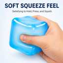 Ice Cube Squishy Fidget Toy, Slow-Rising Sensory Stress Cube for Relief & Focus, Desk Fidget for Adults (Blue)