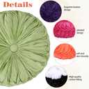 Yerliker 6 Pcs 15" Round Velvet Floor Cushions for Kids,Halloween Color