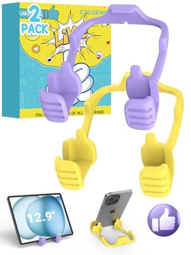 Stocking Stuffers for Teens Adults Kids Men Women: Tablet Stand for iPad Thumbs up Cell Phone Stand Holder for Desk Teen Girl Gifts Trendy Stuff for Wife Husband Guys Ideas Gifts for Christmas, Pack Of 2