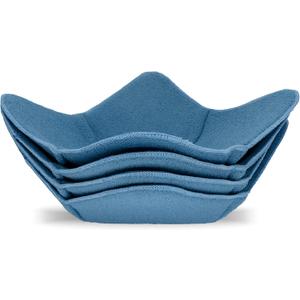 Sheff Microwave Bowl Cozy Holders Set of 4 - Durable and Reliable for Hot and Cold Plates and Dishes - Ideal Household Gift (Blue, 11 inch)
