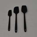 U-Taste Silicone Spatula Set with 600 Degrees Fahrenheit Heat Resistant (Black)