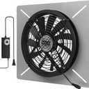 Gainsh Crawlspace Ventilation Fan Basements Stainless Steel Vent Fan Window Exhaust Fan Ultra-Thin Design Reversible Airflow 400 CFM For Kitchen Garage Attic Grow Tent(Medium)